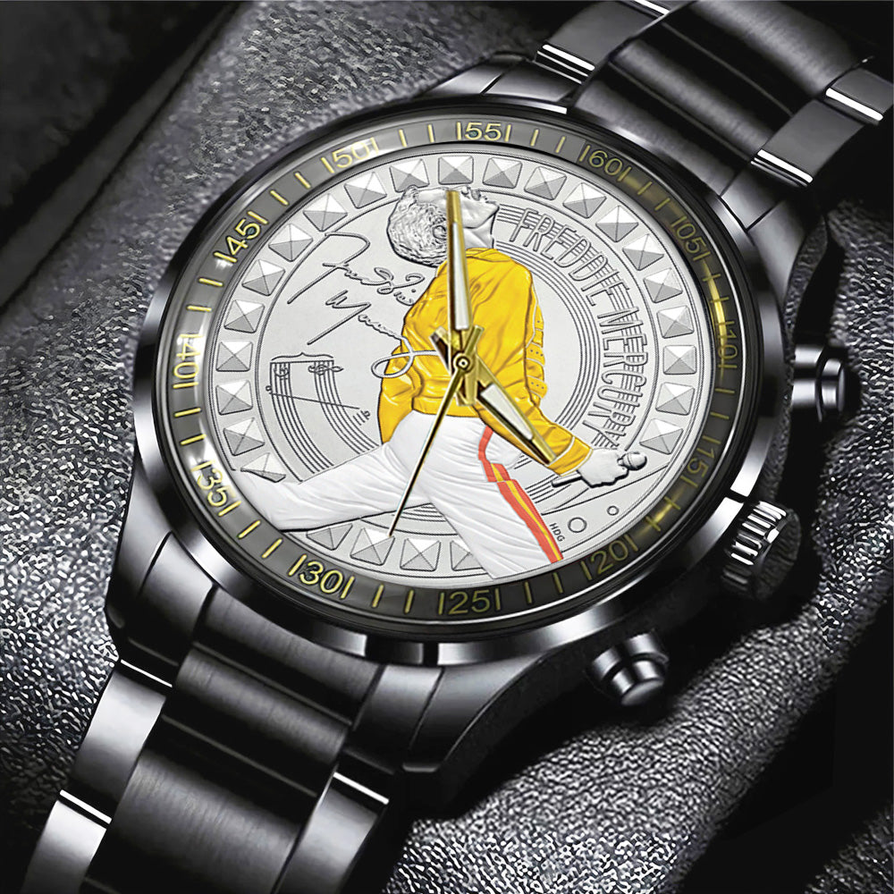 Freddie Mercury Black Stainless Steel Watch - TANTN18764
