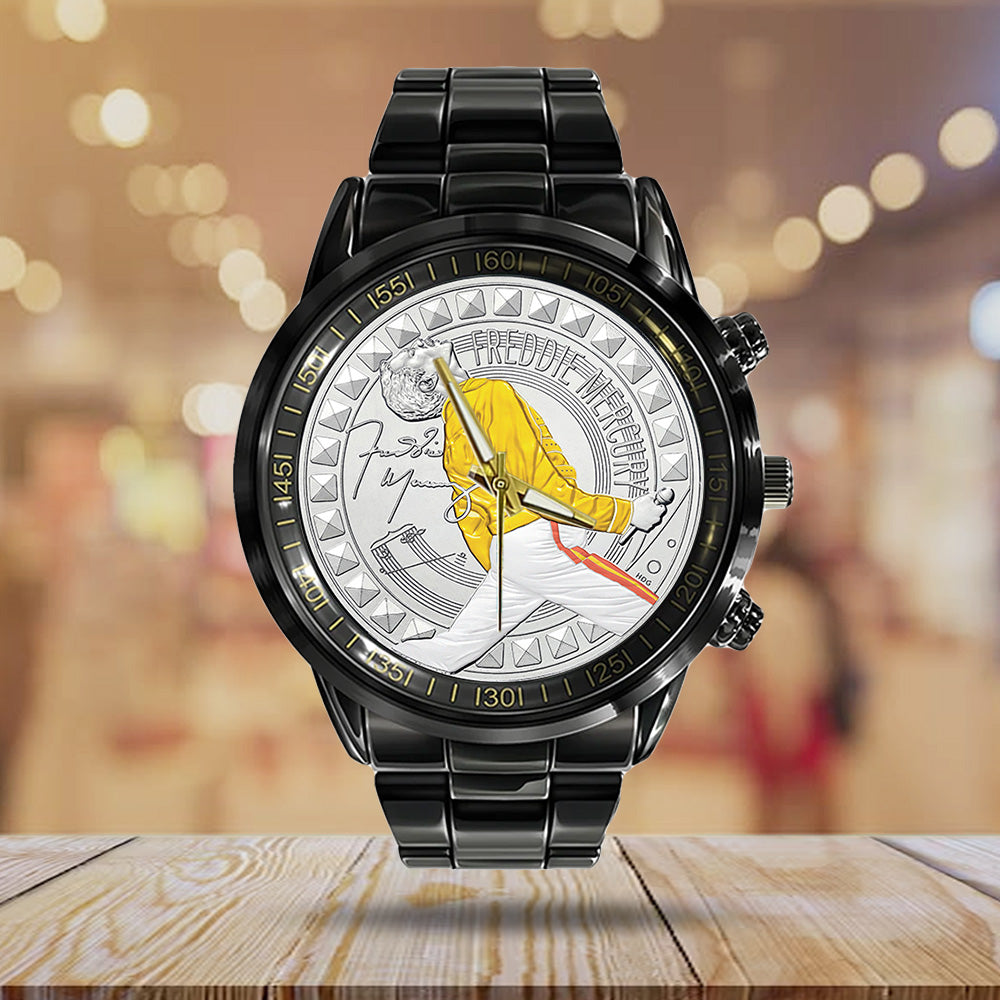 Freddie Mercury Black Stainless Steel Watch - TANTN18764