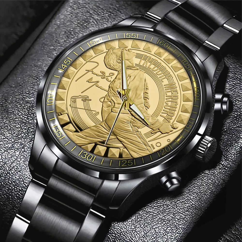 Freddie Mercury Black Stainless Steel Watch - TANTN18765