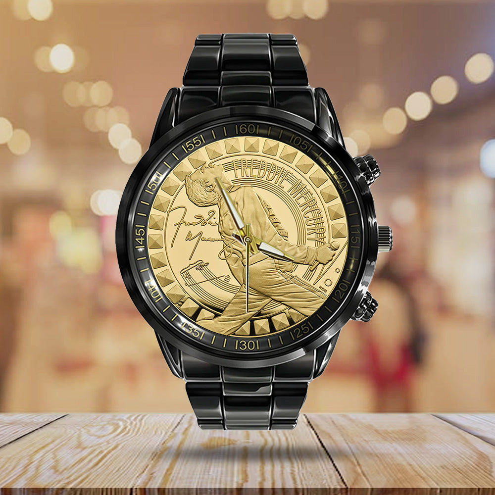 Freddie Mercury Black Stainless Steel Watch - TANTN18765