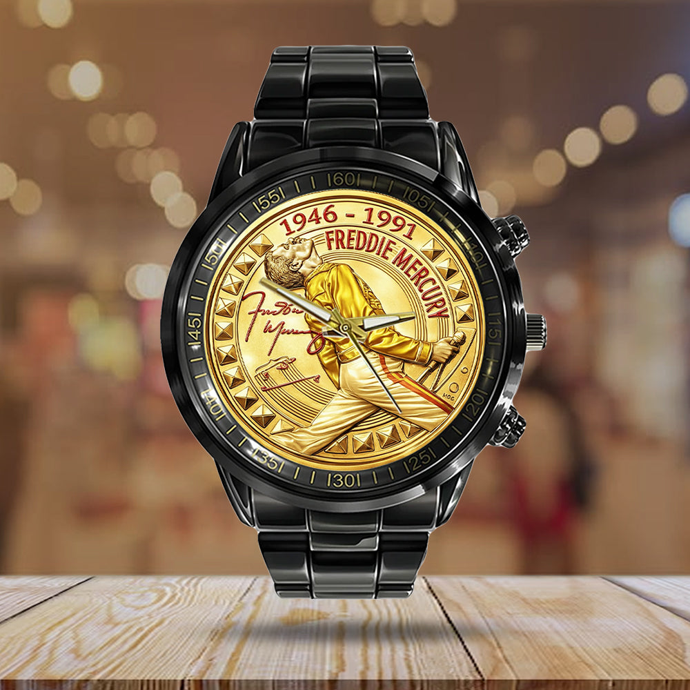 Freddie Mercury Black Stainless Steel Watch - TMTHU2676