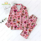 Freddy Krueger Cartoon​ Lover Valentines Pajamas Set