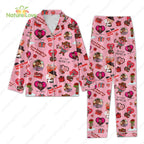 Freddy Krueger Cartoon​ Lover Valentines Pajamas Set