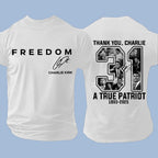 Freedom Thank You Charlie A True Patriot Red Shirt
