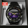 Personalized Fremantle Dockers Black Stainless Steel Watch - TANTN24913