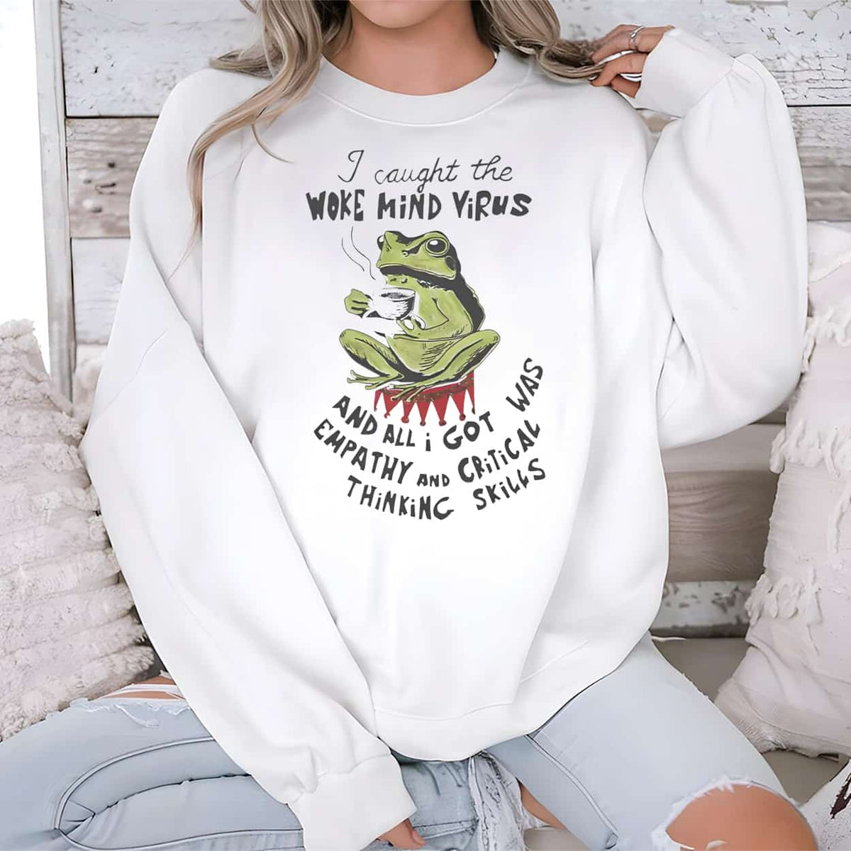 Frog I Caught The Woke Mind Virus Shirt