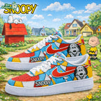 Funny Snoopy Peanuts Patchwork Custom Air Force 1 Sneakers Shoes