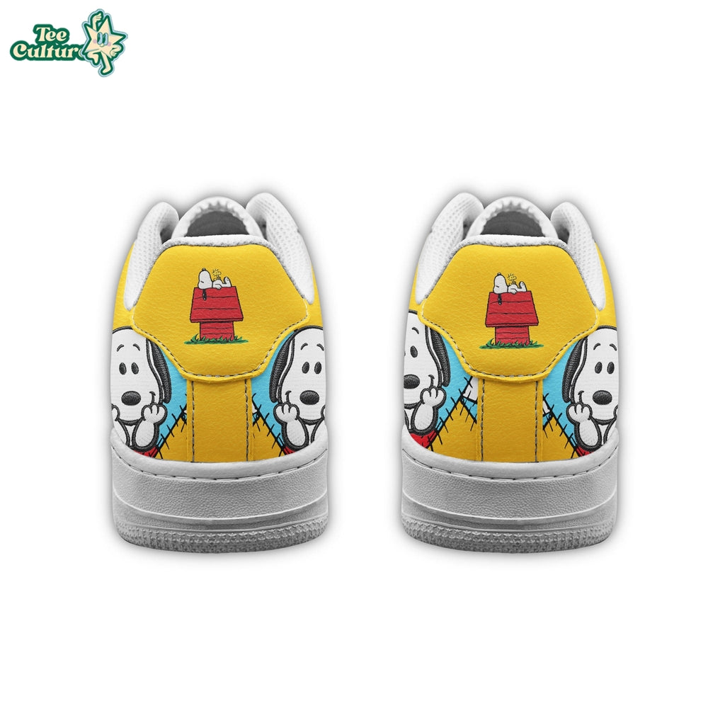 Funny Snoopy Peanuts Patchwork Custom Air Force 1 Sneakers Shoes