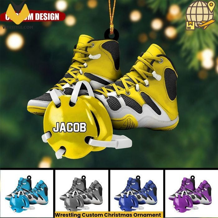 Wrestling Custom Christmas Ornament