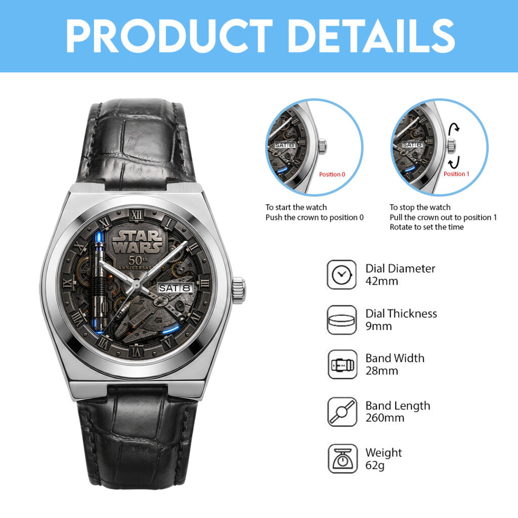 Star Wars Leather Alloy Watch - GNE7542