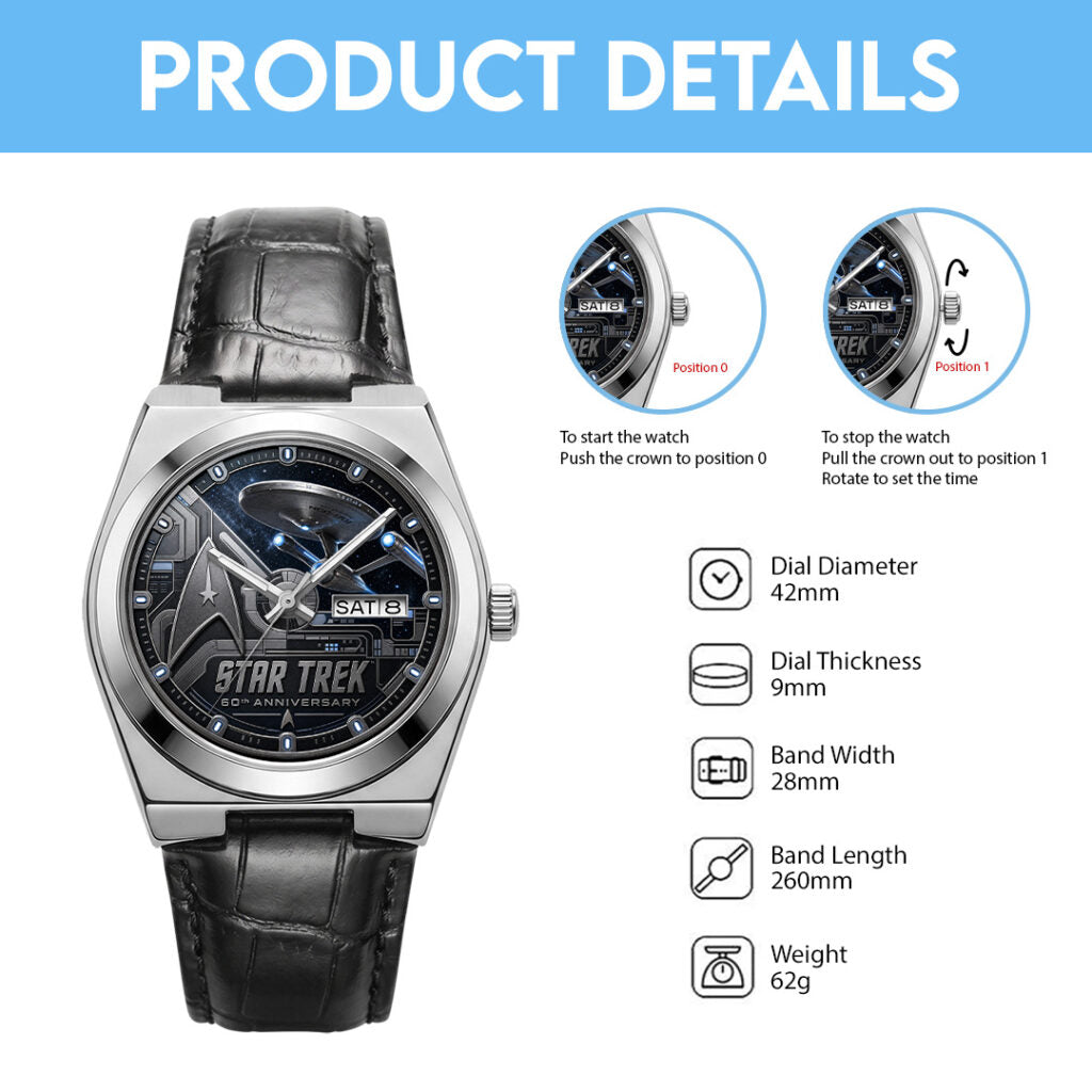 Star Trek Leather Alloy Watch - GNE7543