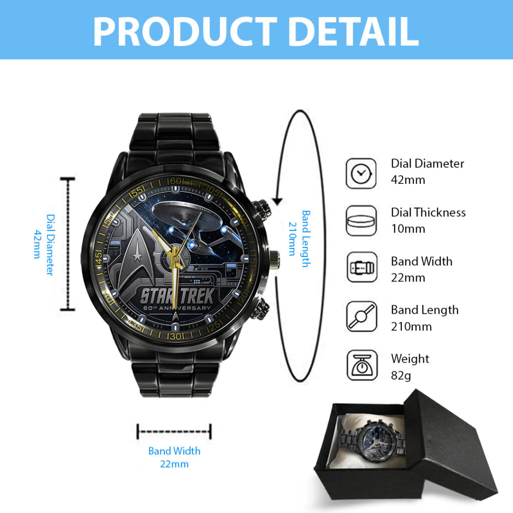 Star Trek Black Stainless Steel Watch - GNE7742