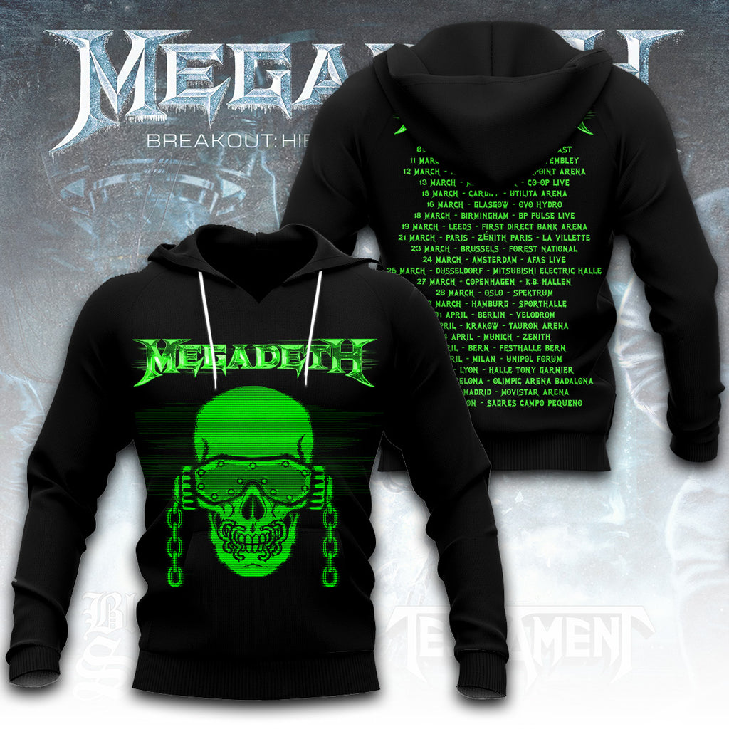 Megadeth 2027 European Tour 3D Apparel – GNE8036