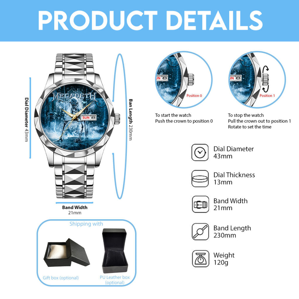 Megadeth Alloy Luxury Quartz Watch - GNE8037