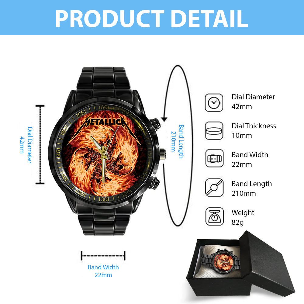 Metallica Black Stainless Steel Watch - GNE NEW133