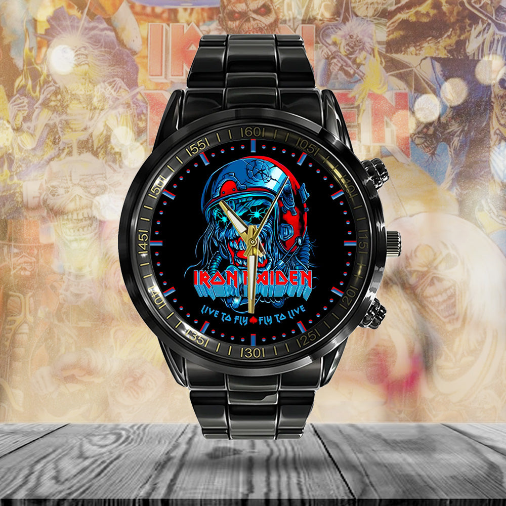 Iron Maiden Black Stainless Steel Watch - GNE NEW300