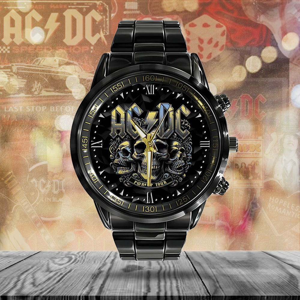 AC/DC Black Stainless Steel Watch - GNE NEW457