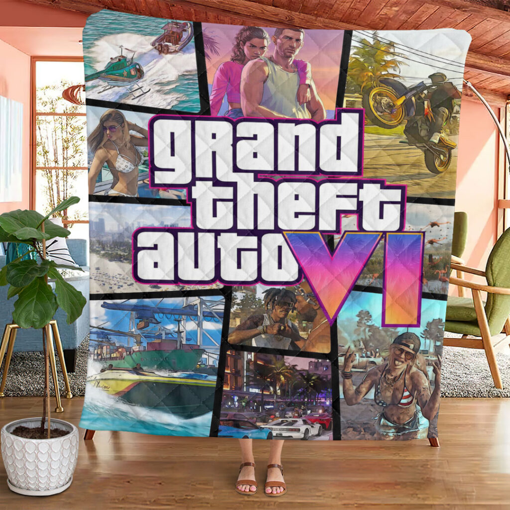 Grand Theft Auto VI Quilt Blanket - TANTN24031