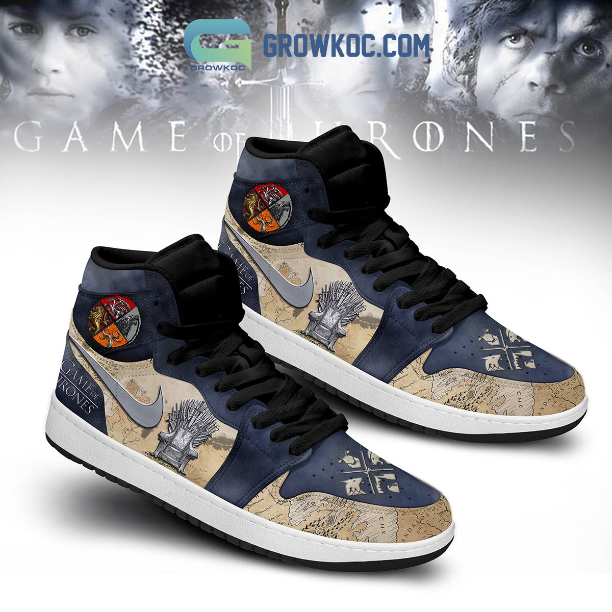 Game Of Thrones War Air Jordan 1 Shoes