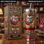 Georgia Bulldogs YETI Tumbler with Handle