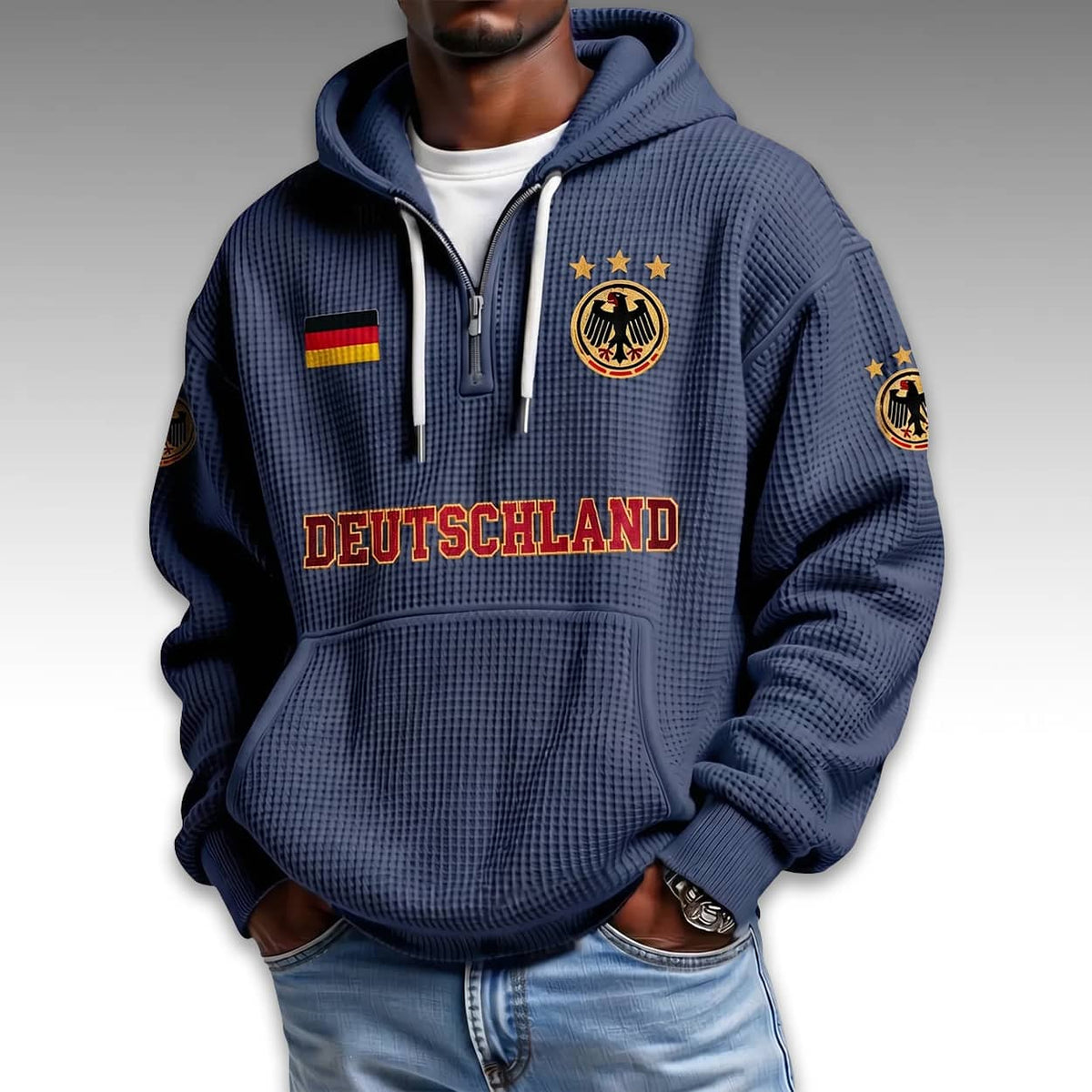 Germany World Cup 2026 Waffle Quarter Zip Hoodie