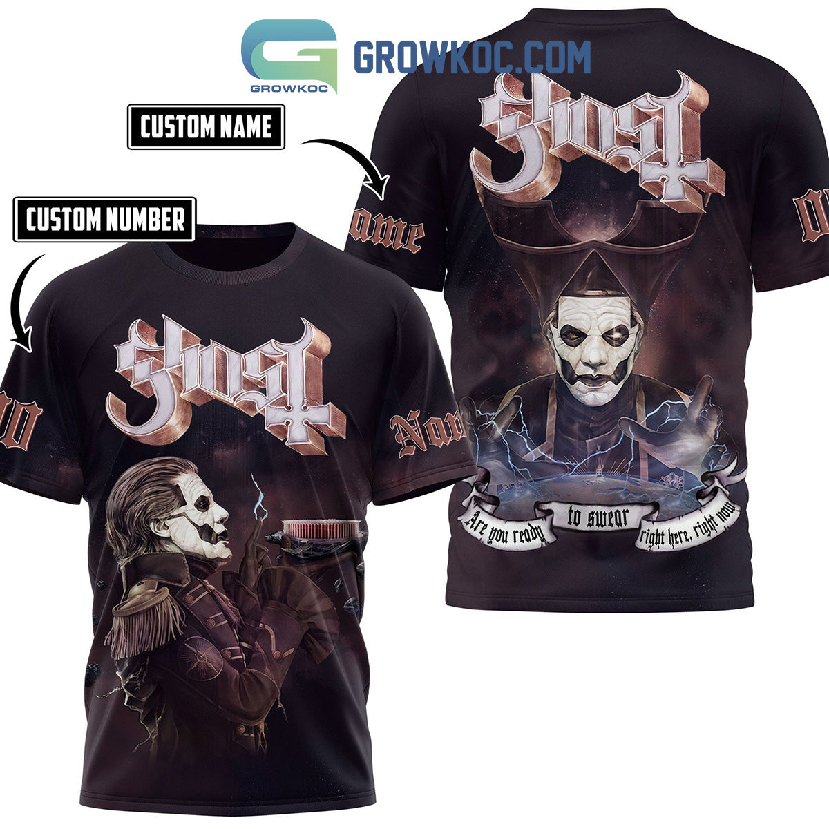 Ghost Are You Ready To Swear Right Here Right Now Personalized Hoodie T Shirt