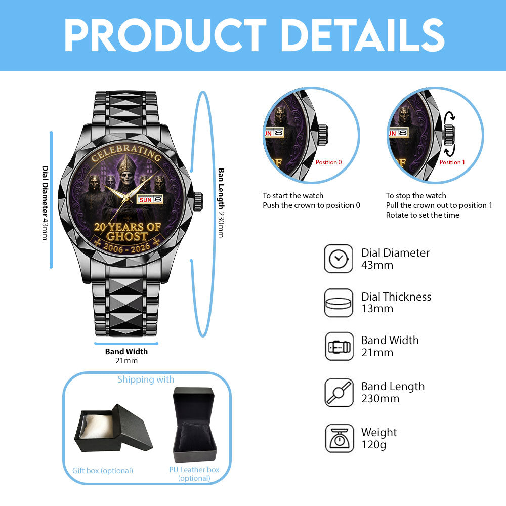 Ghost Band 20th Anniversary Alloy Luxury Quartz Watch - TANTN24528