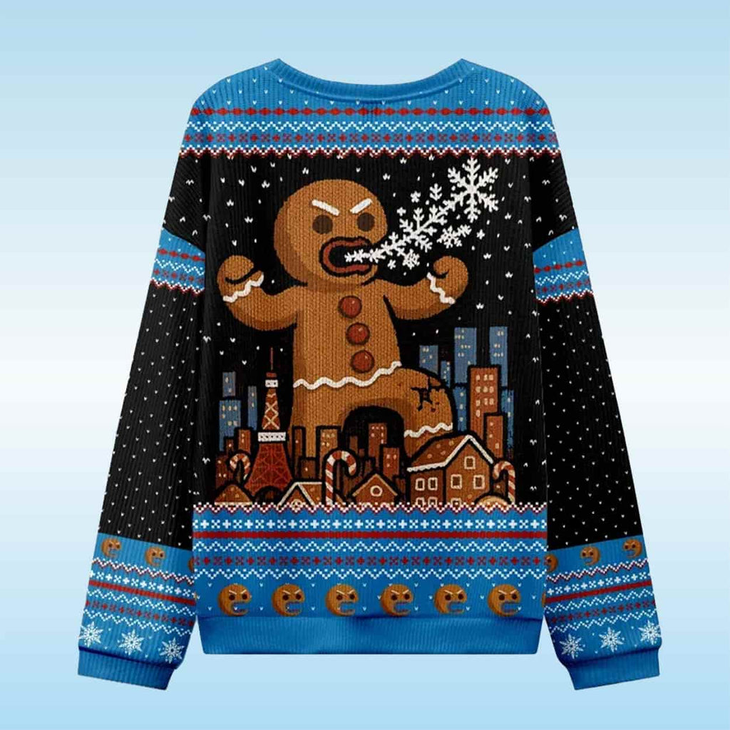 Gingerbread Monster Christmas Ugly Sweatshirt