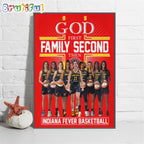 God First Family Second The Indiana Fever Basketball Poster Canvas