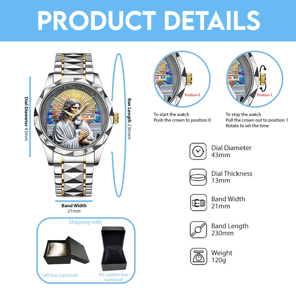 God Is Good Alloy Luxury Quartz Watch - TANTN 14668