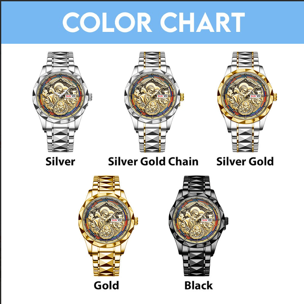 God Is Good Alloy Luxury Quartz Watch - TANTN 15188