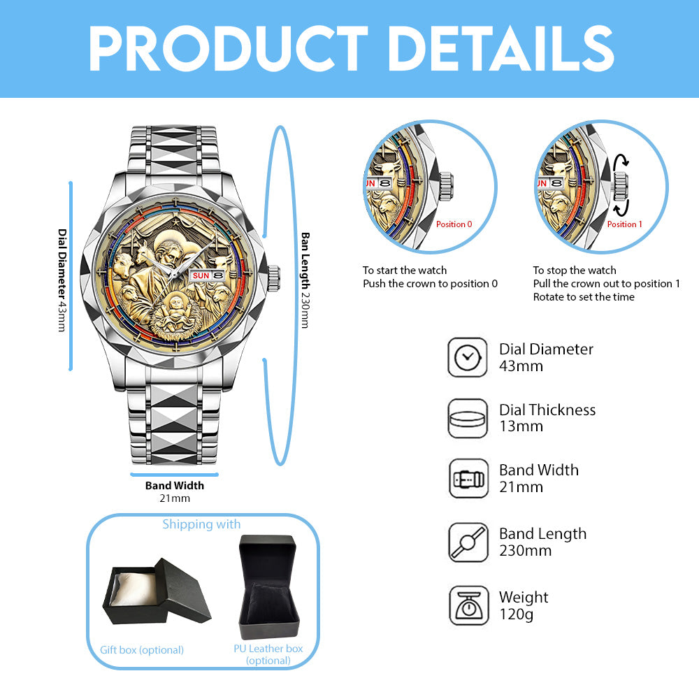 God Is Good Alloy Luxury Quartz Watch - TANTN 15188