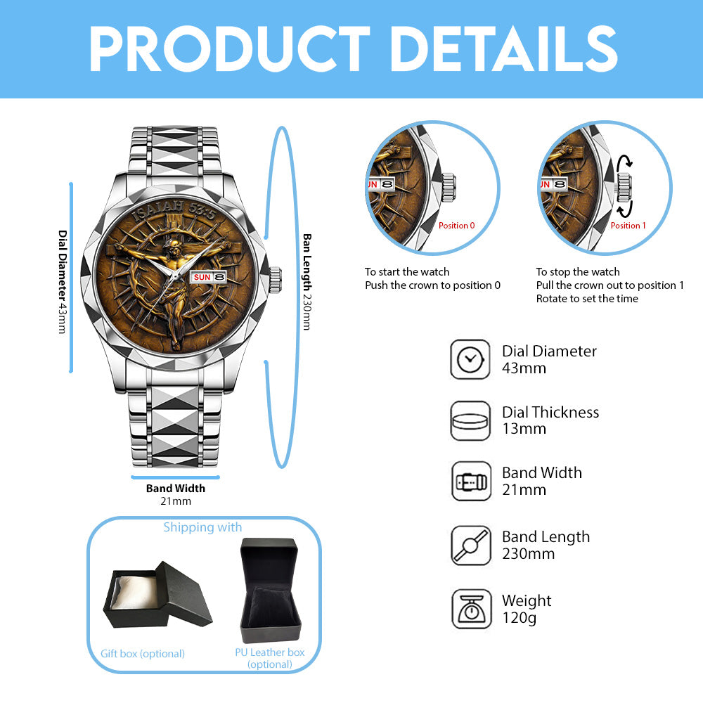 God Is Good Alloy Luxury Quartz Watch - TANTN15385