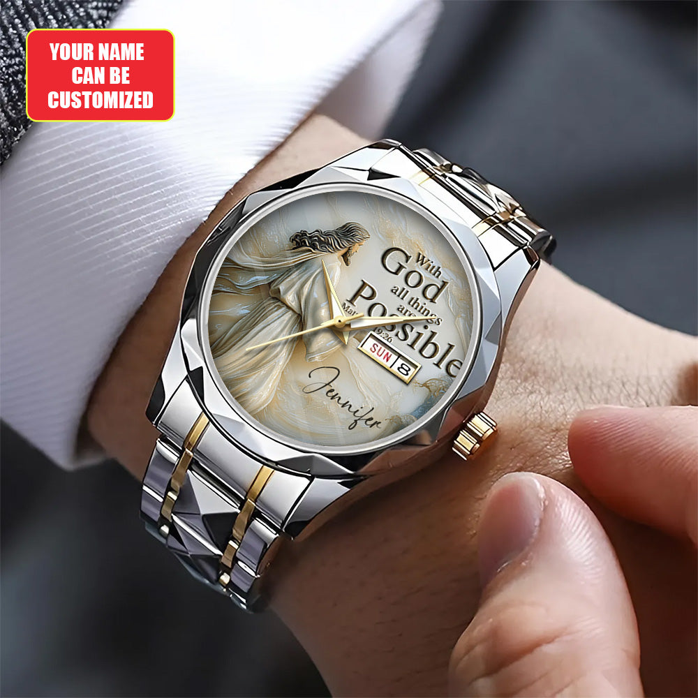 Personalized God Is Good Alloy Luxury Quartz Watch - TANTN15400