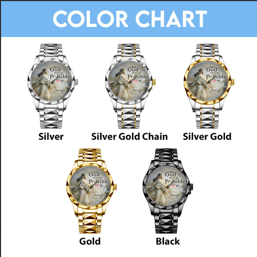 Personalized God Is Good Alloy Luxury Quartz Watch - TANTN15400