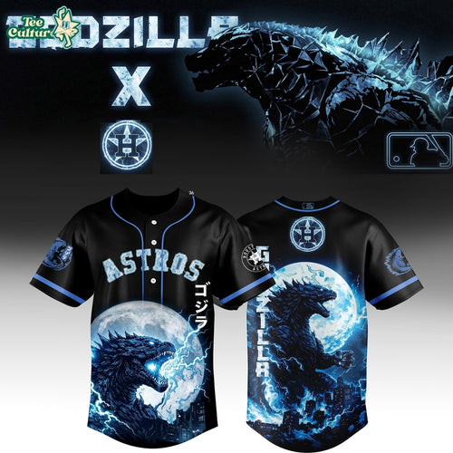 Godzilla Jersey, Astros Jersey, Kaiju Apparel
