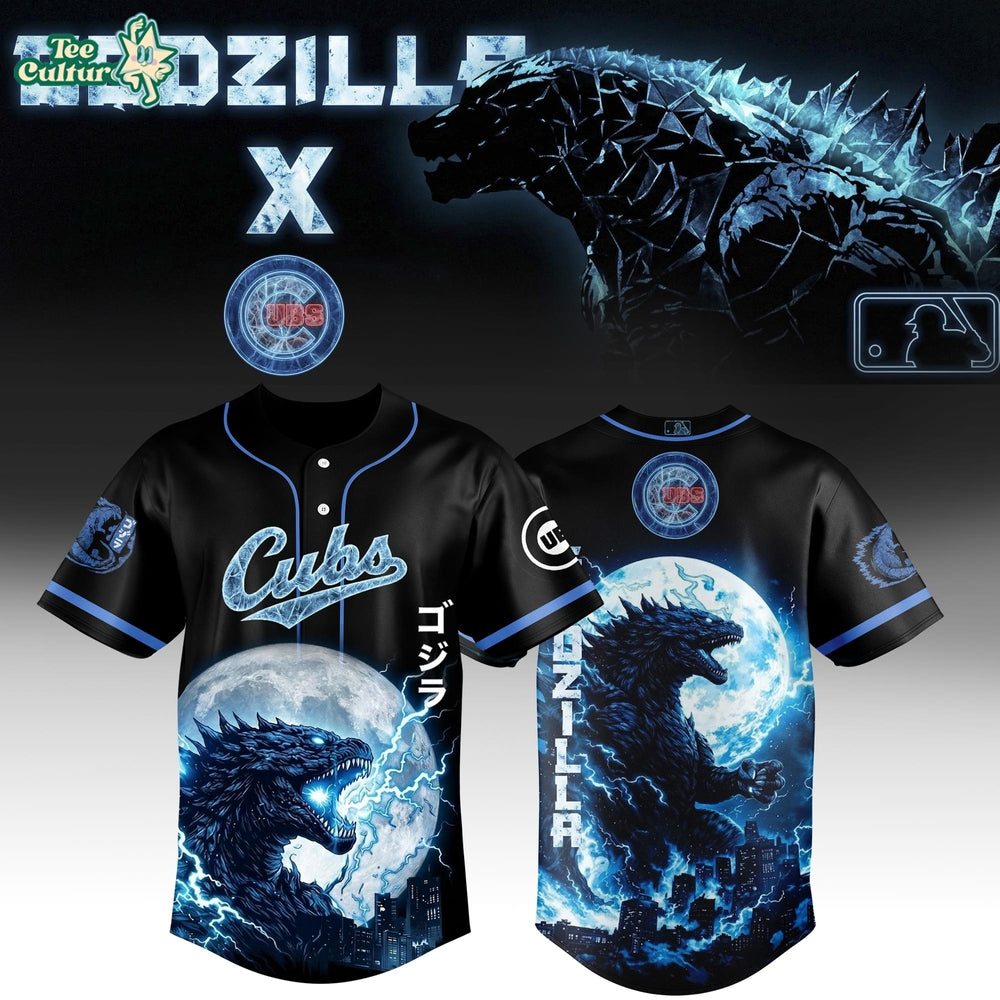 Godzilla Jersey, Cubs Jersey, Kaiju Apparel