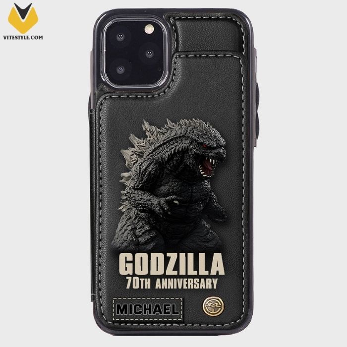 Godzilla Monster 70th Anniversary Leather Wallet Phone Case