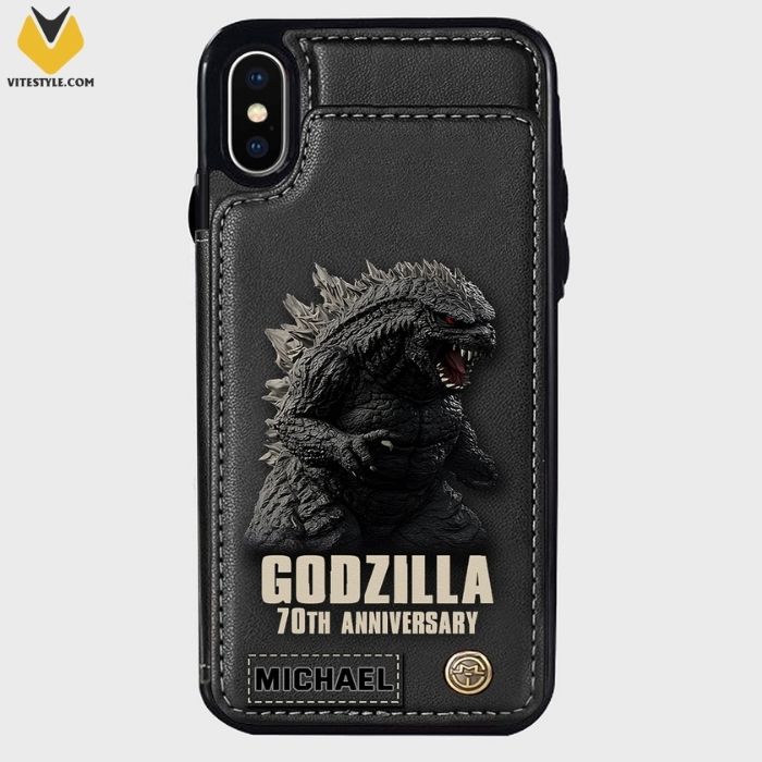 Godzilla Monster 70th Anniversary Leather Wallet Phone Case