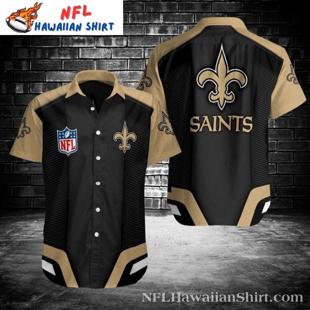 Gold Rush Stripes – NFL Saints Executive Hawaiian Shirt