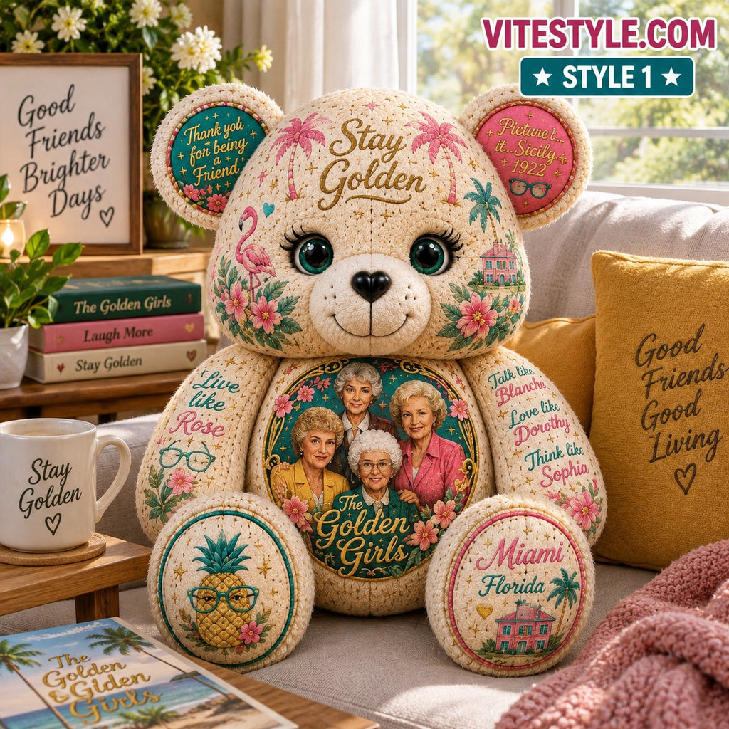 Golden Girls Bear Shaped Pillow