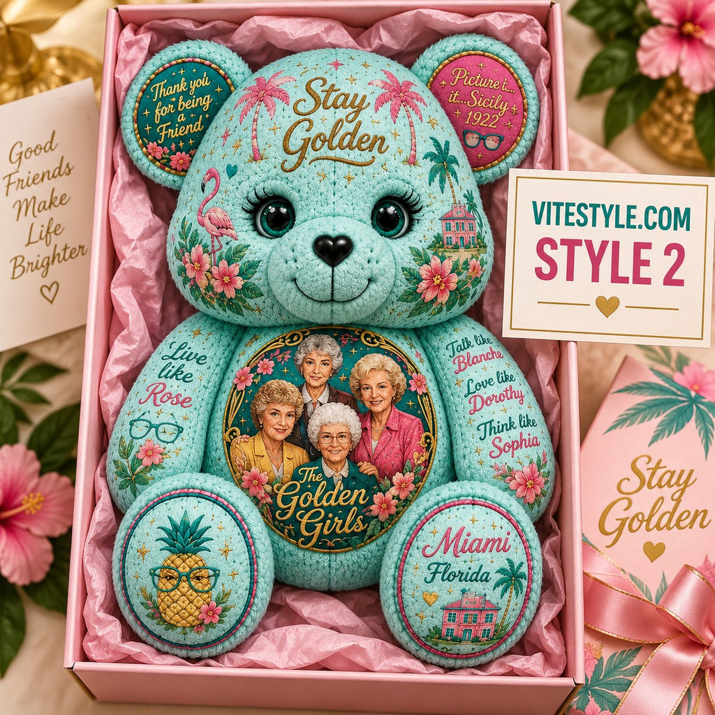 Golden Girls Bear Shaped Pillow