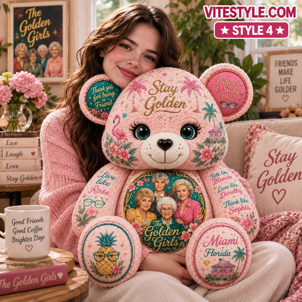 Golden Girls Bear Shaped Pillow
