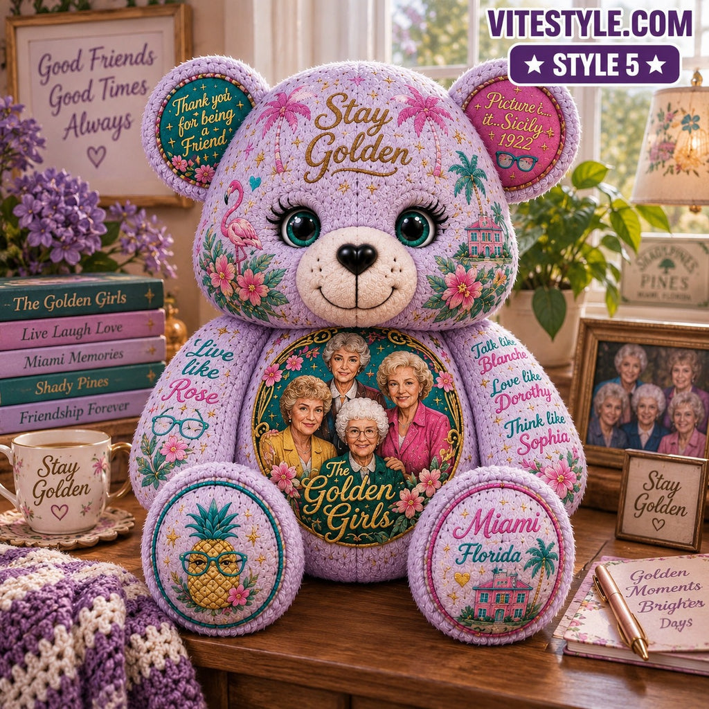 Golden Girls Bear Shaped Pillow