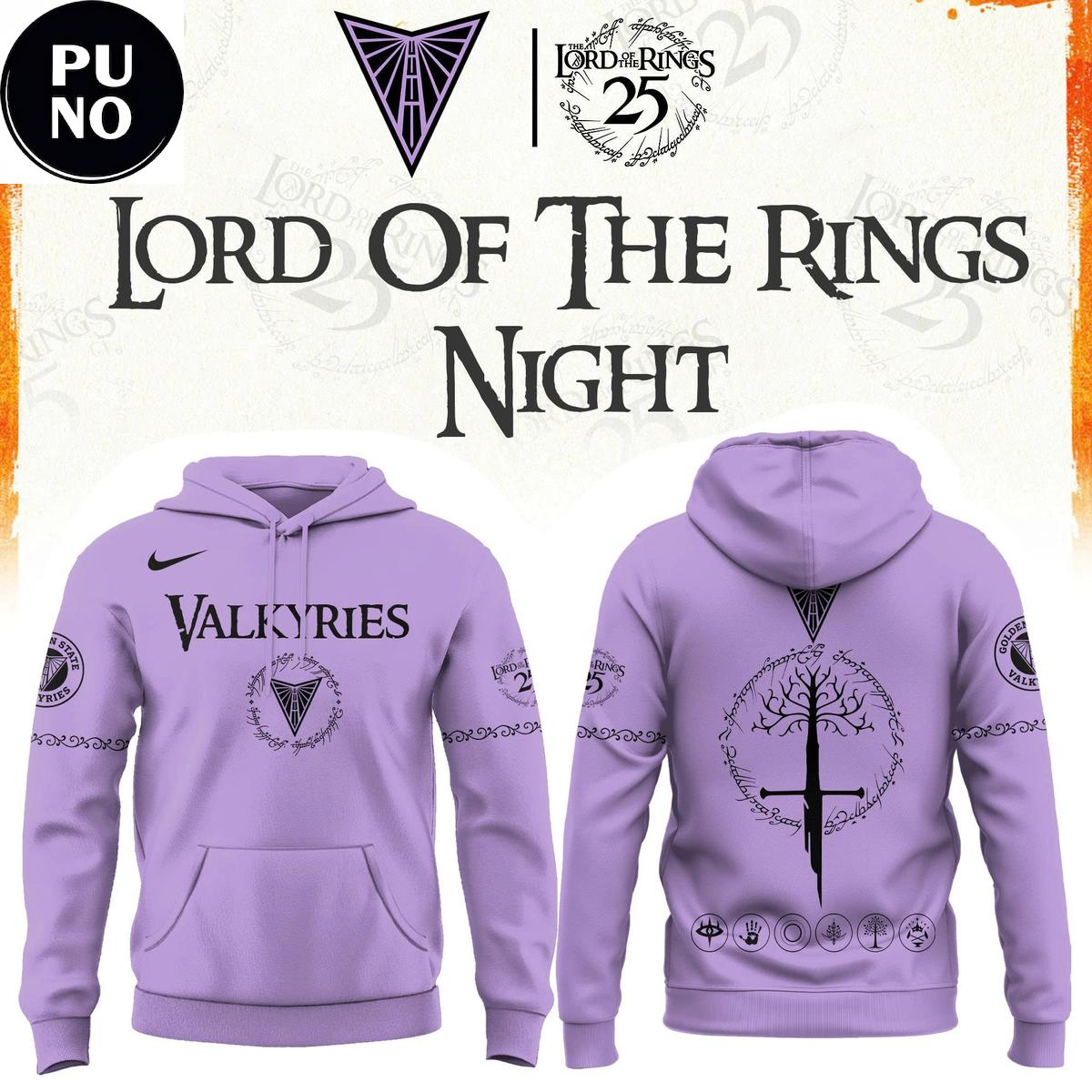 Golden State Valkyries x The Lord of The Rings 2026 Hoodie T-Shirt