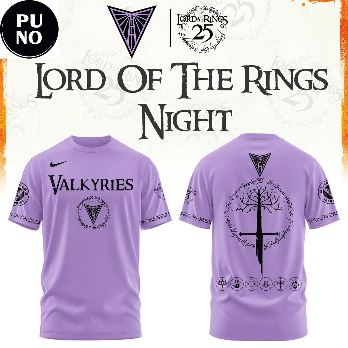 Golden State Valkyries x The Lord of The Rings 2026 Hoodie T-Shirt