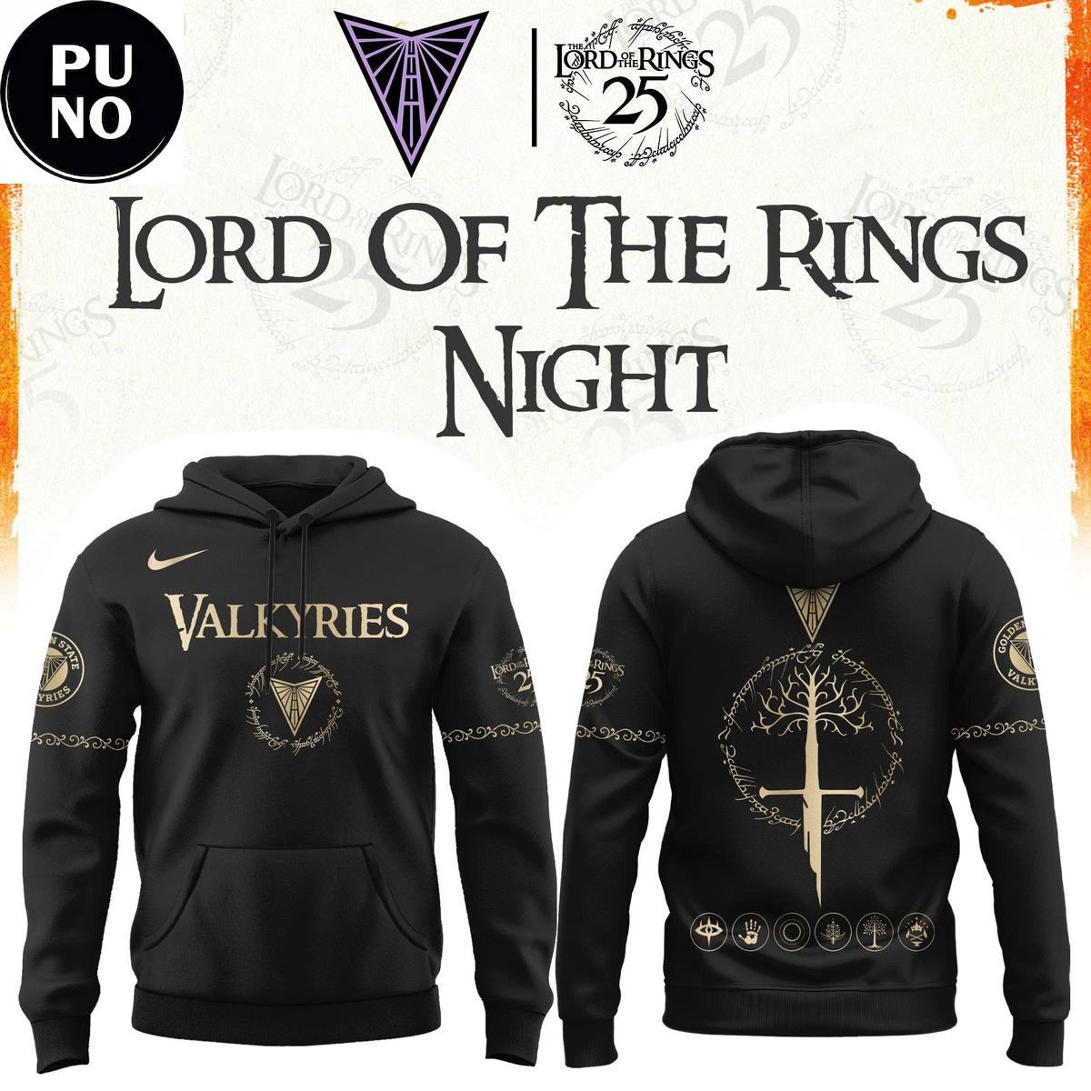 Golden State Valkyries x The Lord of The Rings 2026 Hoodie T-Shirt