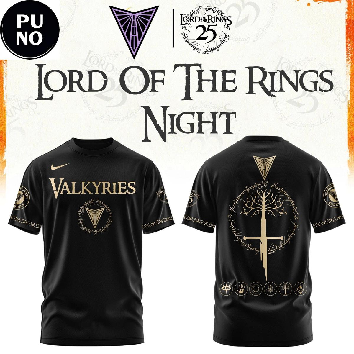 Golden State Valkyries x The Lord of The Rings 2026 Hoodie T-Shirt