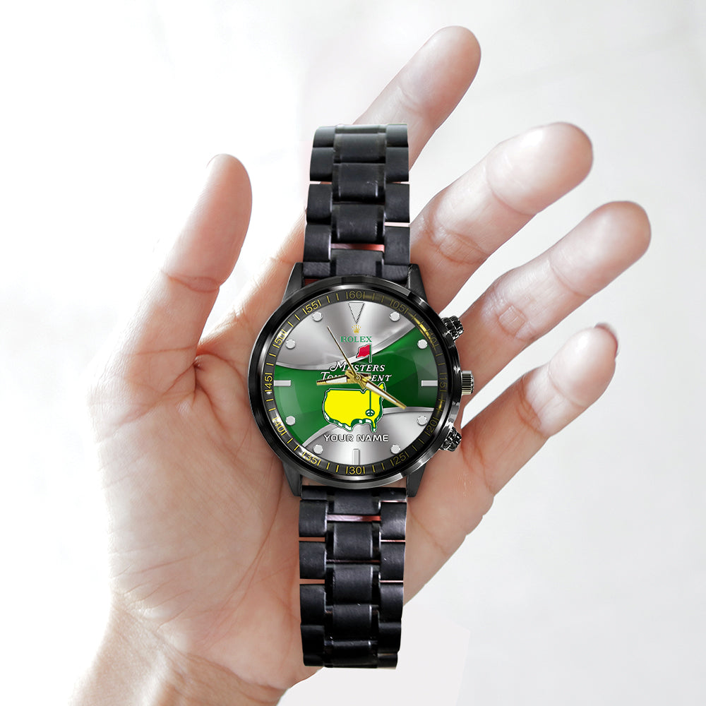 Personalized Masters Tournament x Rolex Black Stainless Steel Watch - MAITM 8971