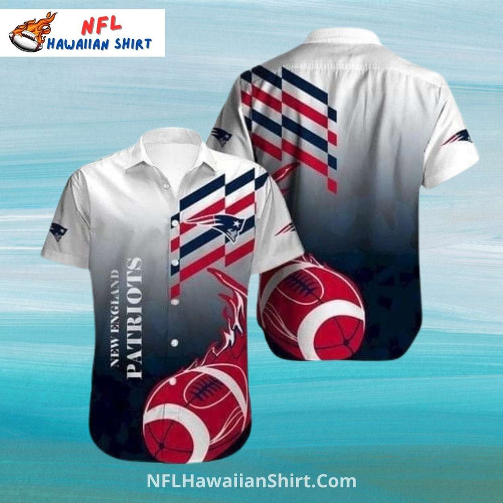 Gradient Style New England Patriots Hawaiian Shirt